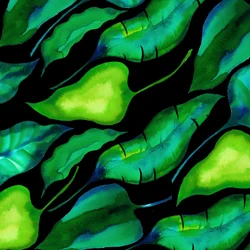 Feuilles tropicales, sombre 2018